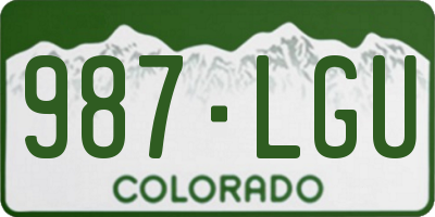 CO license plate 987LGU