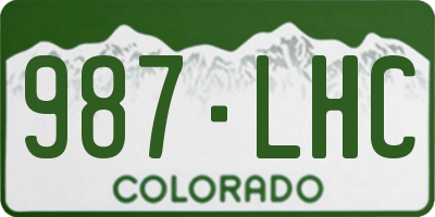CO license plate 987LHC