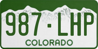 CO license plate 987LHP