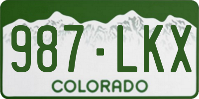 CO license plate 987LKX