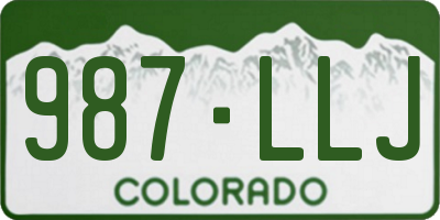 CO license plate 987LLJ