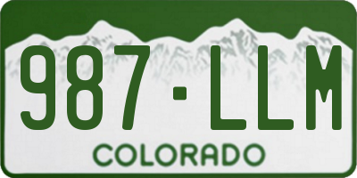 CO license plate 987LLM