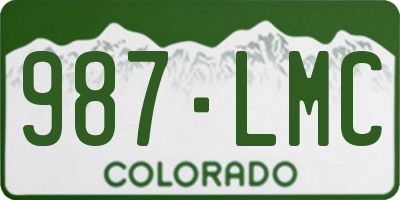 CO license plate 987LMC