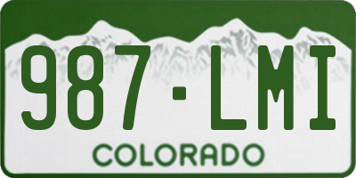 CO license plate 987LMI