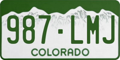 CO license plate 987LMJ