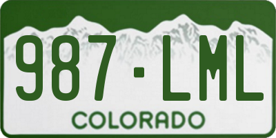 CO license plate 987LML