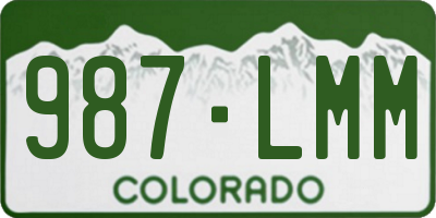 CO license plate 987LMM