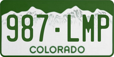 CO license plate 987LMP