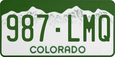 CO license plate 987LMQ