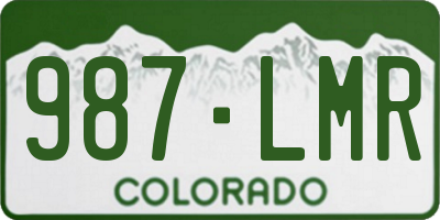 CO license plate 987LMR