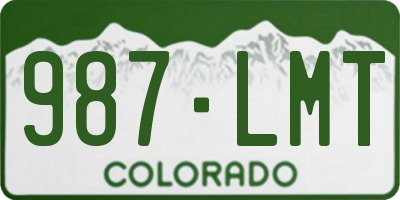 CO license plate 987LMT