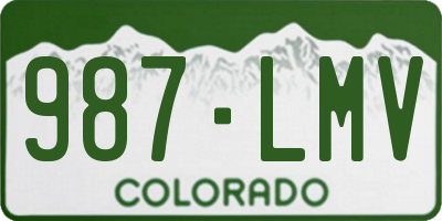 CO license plate 987LMV
