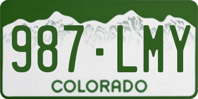 CO license plate 987LMY