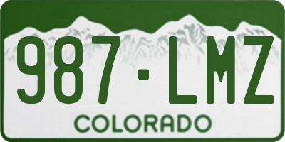 CO license plate 987LMZ