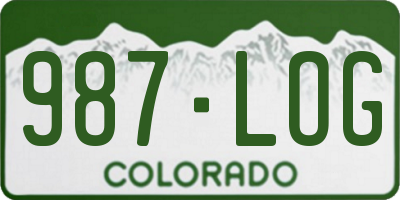 CO license plate 987LOG