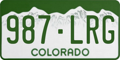 CO license plate 987LRG