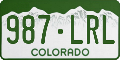 CO license plate 987LRL
