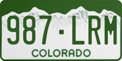 CO license plate 987LRM
