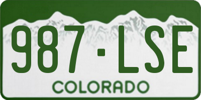 CO license plate 987LSE