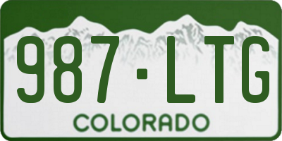 CO license plate 987LTG