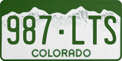 CO license plate 987LTS