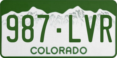 CO license plate 987LVR