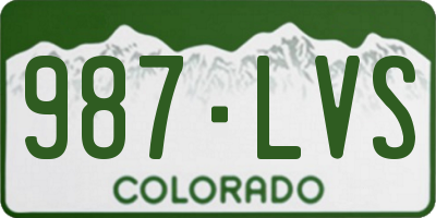 CO license plate 987LVS
