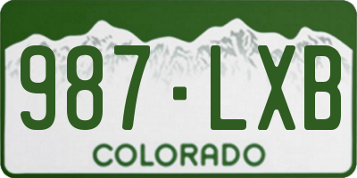 CO license plate 987LXB