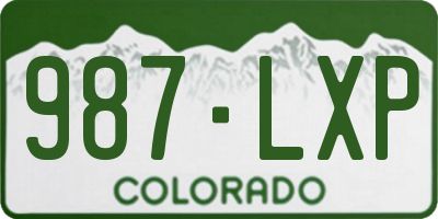 CO license plate 987LXP