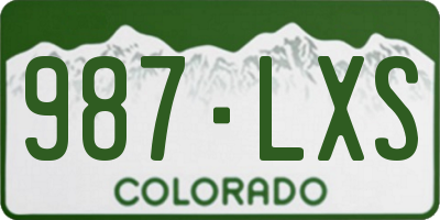 CO license plate 987LXS