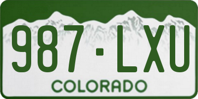 CO license plate 987LXU