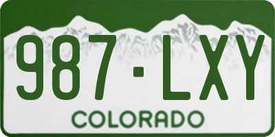 CO license plate 987LXY