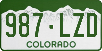 CO license plate 987LZD