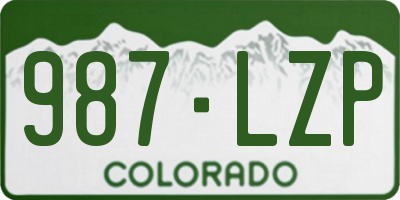 CO license plate 987LZP