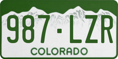 CO license plate 987LZR