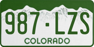 CO license plate 987LZS