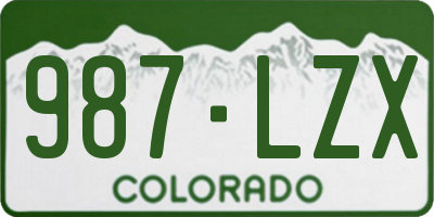 CO license plate 987LZX
