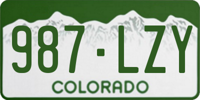 CO license plate 987LZY