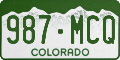 CO license plate 987MCQ