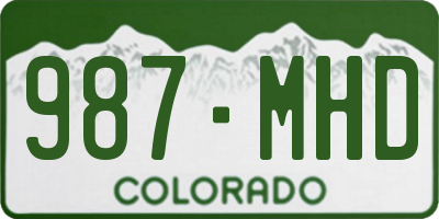 CO license plate 987MHD