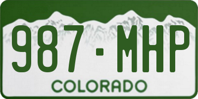 CO license plate 987MHP