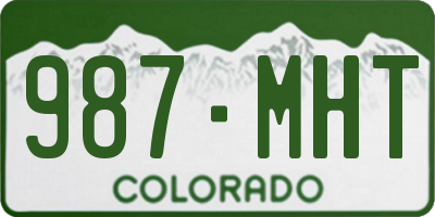 CO license plate 987MHT
