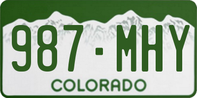 CO license plate 987MHY