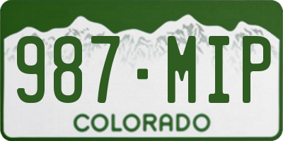 CO license plate 987MIP