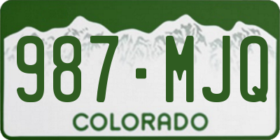 CO license plate 987MJQ