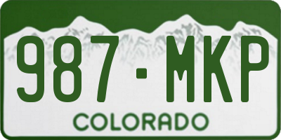 CO license plate 987MKP