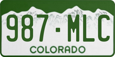 CO license plate 987MLC