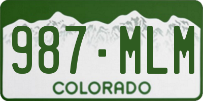 CO license plate 987MLM