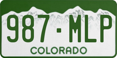 CO license plate 987MLP