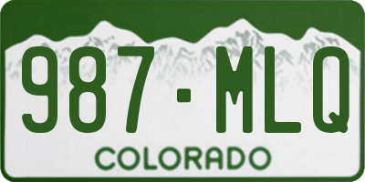 CO license plate 987MLQ